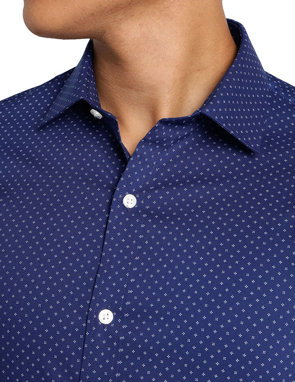 Camisa formal de algodón manga larga para hombre 7