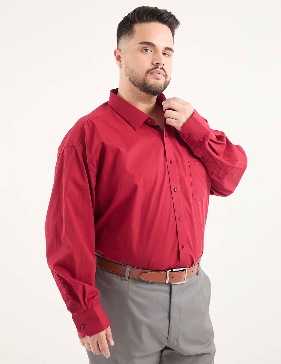 Camisa de vestir Manchester de algodón manga larga para hombre