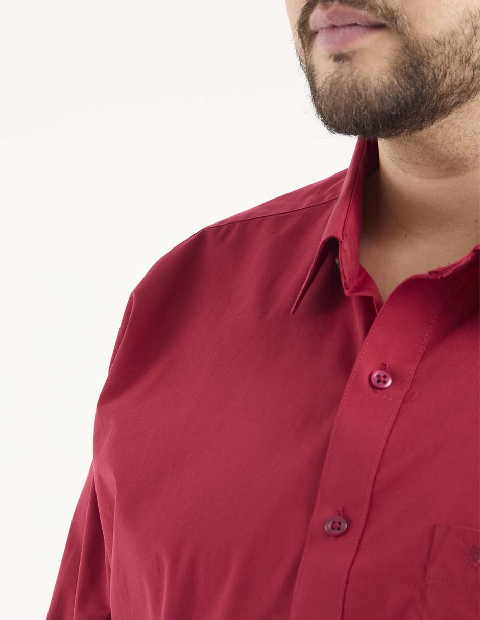 Camisa de vestir Manchester de algodón manga larga para hombre