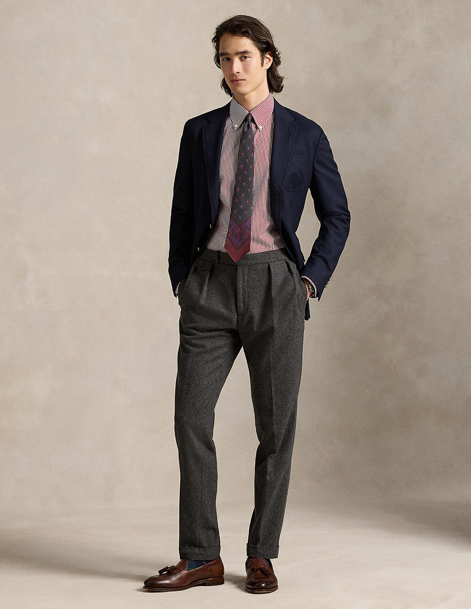 Camisa business casual manga larga para hombre 4