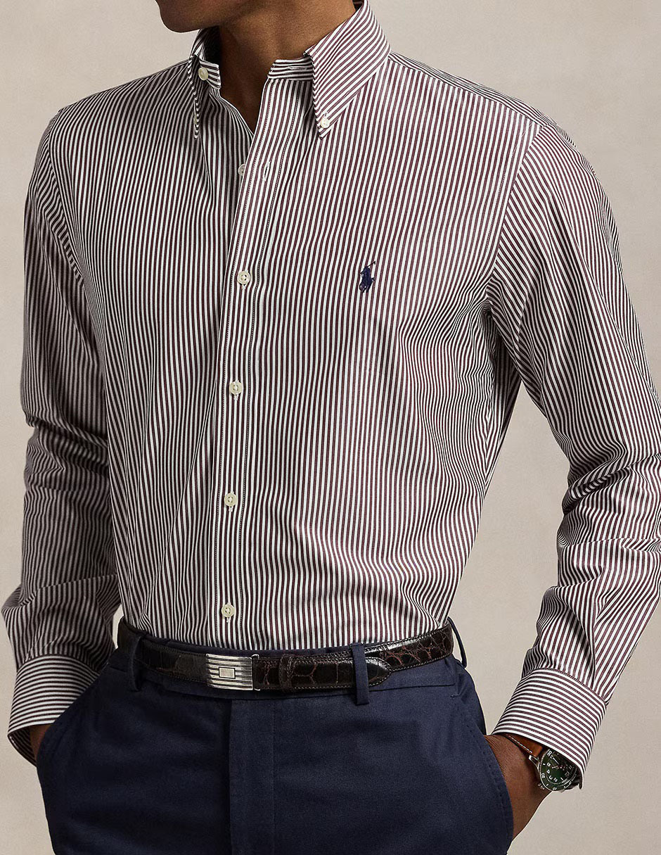 Camisa casual manga larga para hombre 4