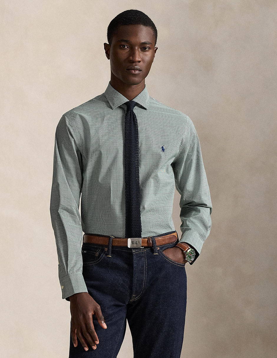 Camisa de vestir manga larga para hombre