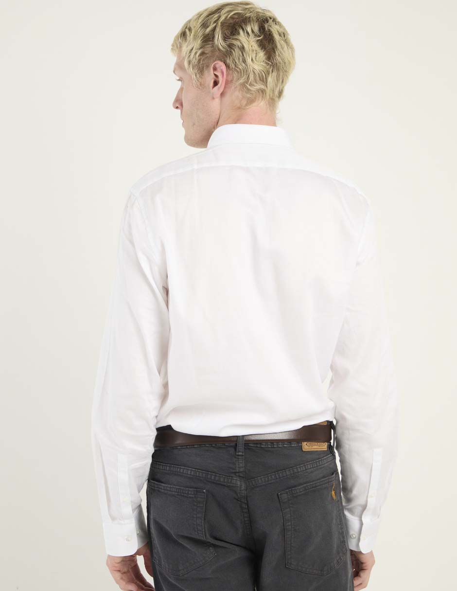Camisa de vestir Calvin Klein de algodón manga larga para hombre
