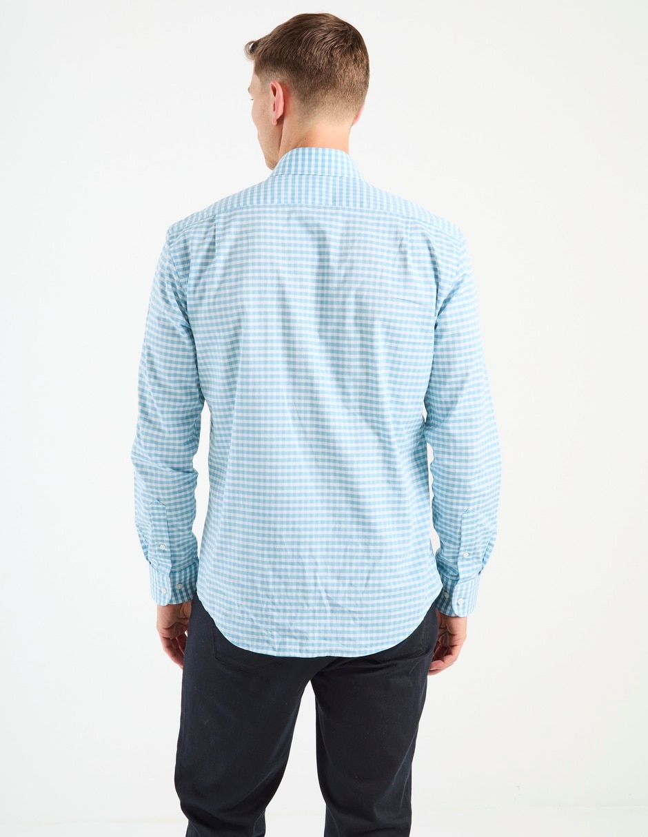 Camisa de vestir de algodón manga larga para hombre 2