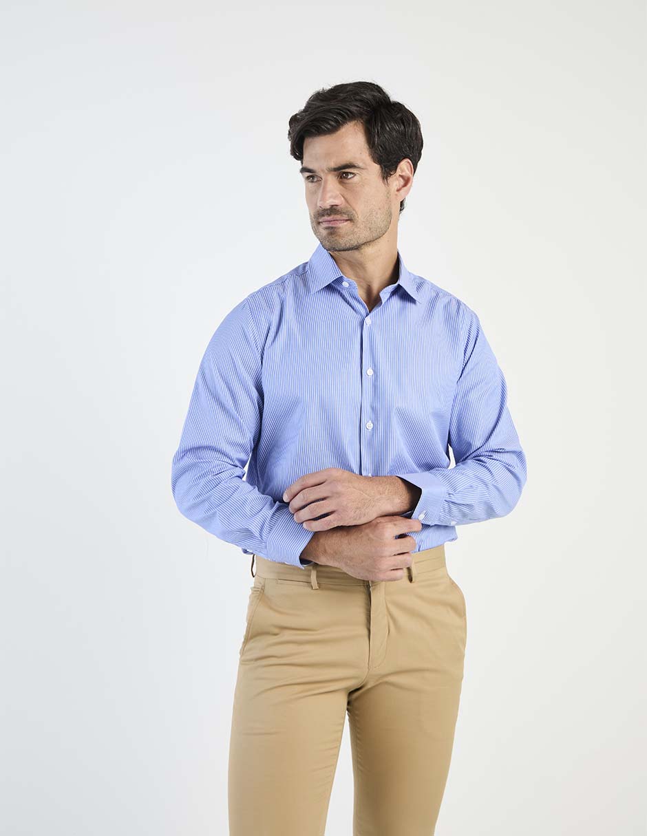 Camisa de vestir manga larga para hombre