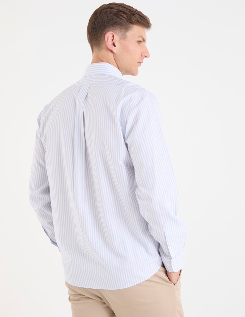 Camisa de vestir de algodón manga larga para hombre