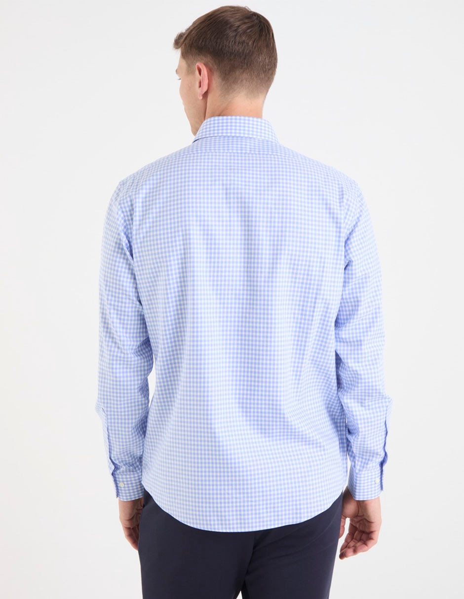 Camisa de vestir de algodón manga larga para hombre 4