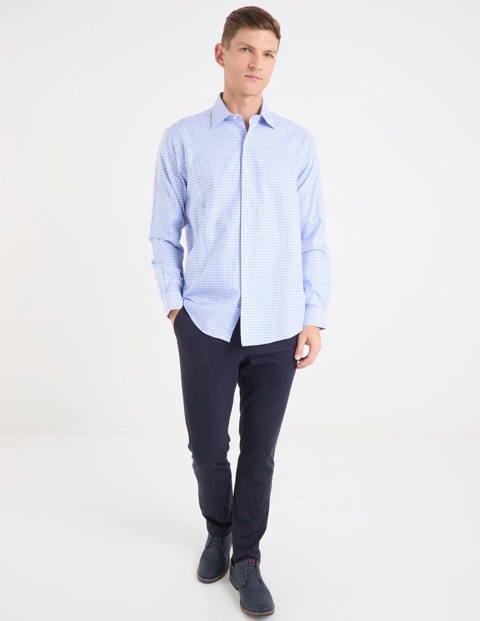 Camisa de vestir de algodón manga larga para hombre 3