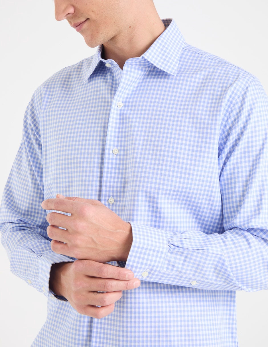 Camisa de vestir de algodón manga larga para hombre 2