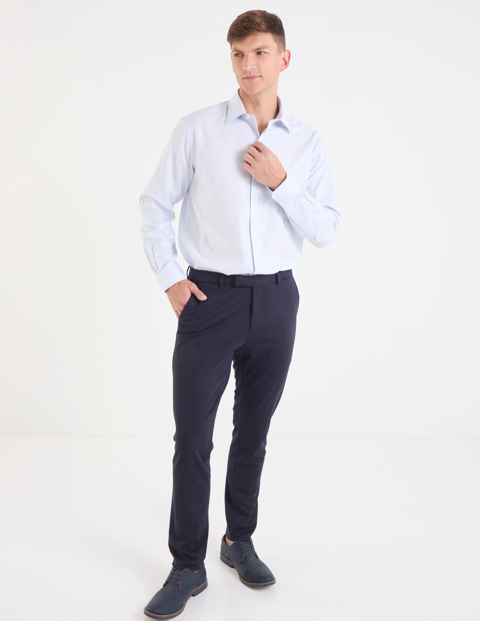 Camisa de vestir de algodón manga larga para hombre 3