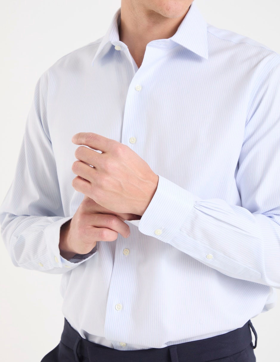 Camisa de vestir de algodón manga larga para hombre 2
