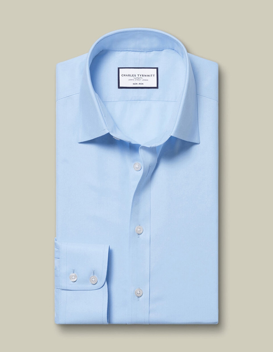 Camisa de vestir Charles Tyrwhitt de algodón manga larga para hombre
