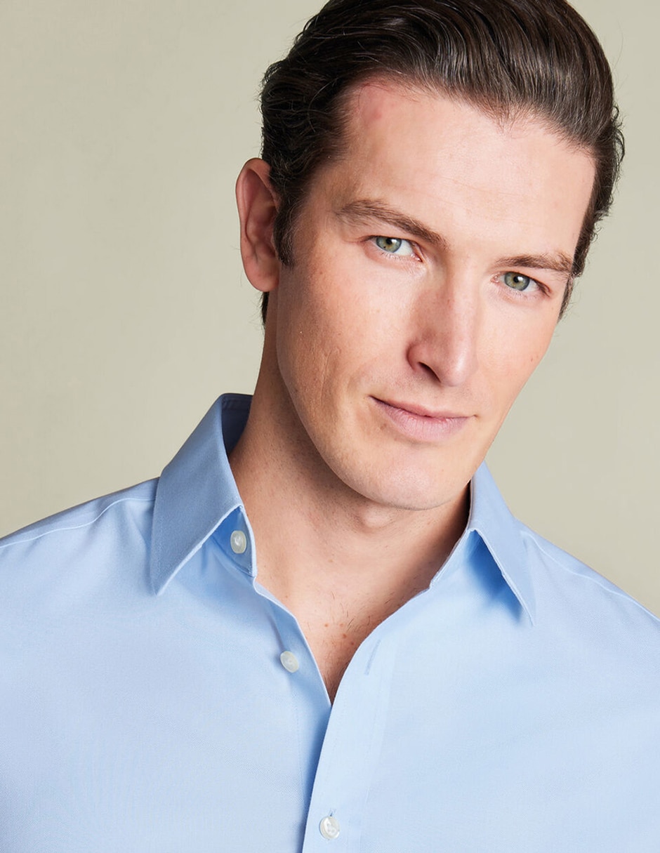 Camisa de vestir Charles Tyrwhitt de algodón manga larga para hombre