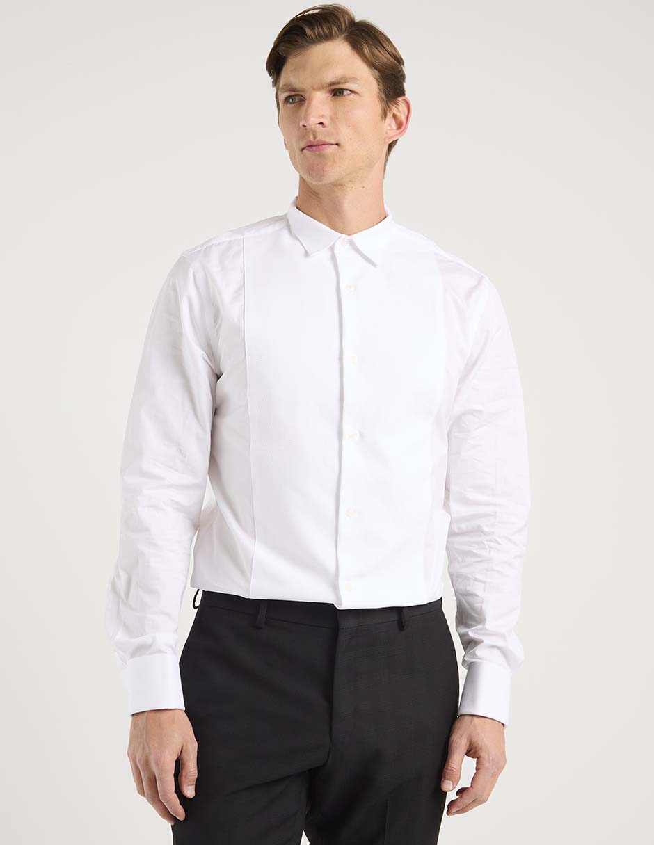 Camisa de vestir de algodón manga larga para hombre 5