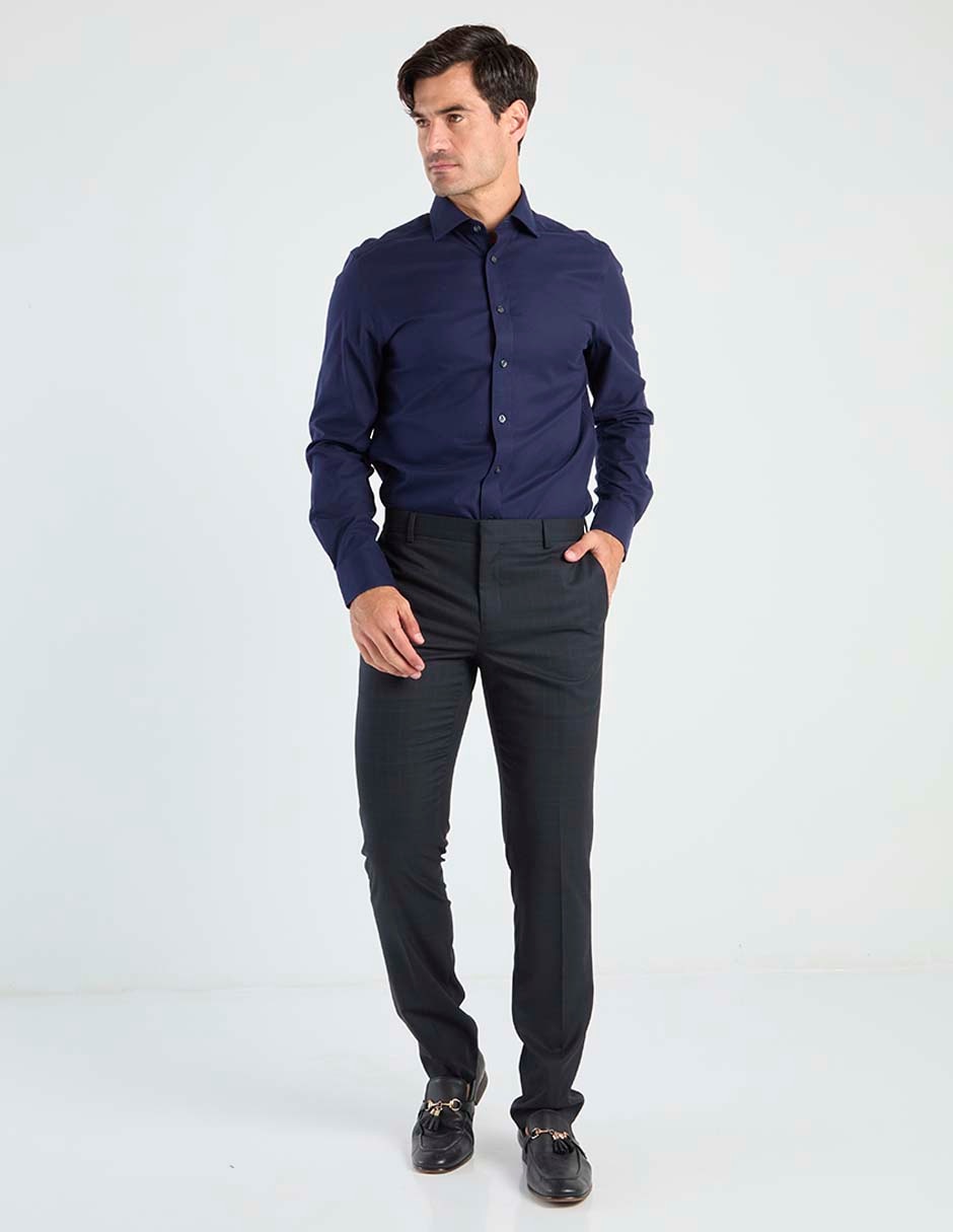Camisa de vestir de algodón manga larga para hombre 3