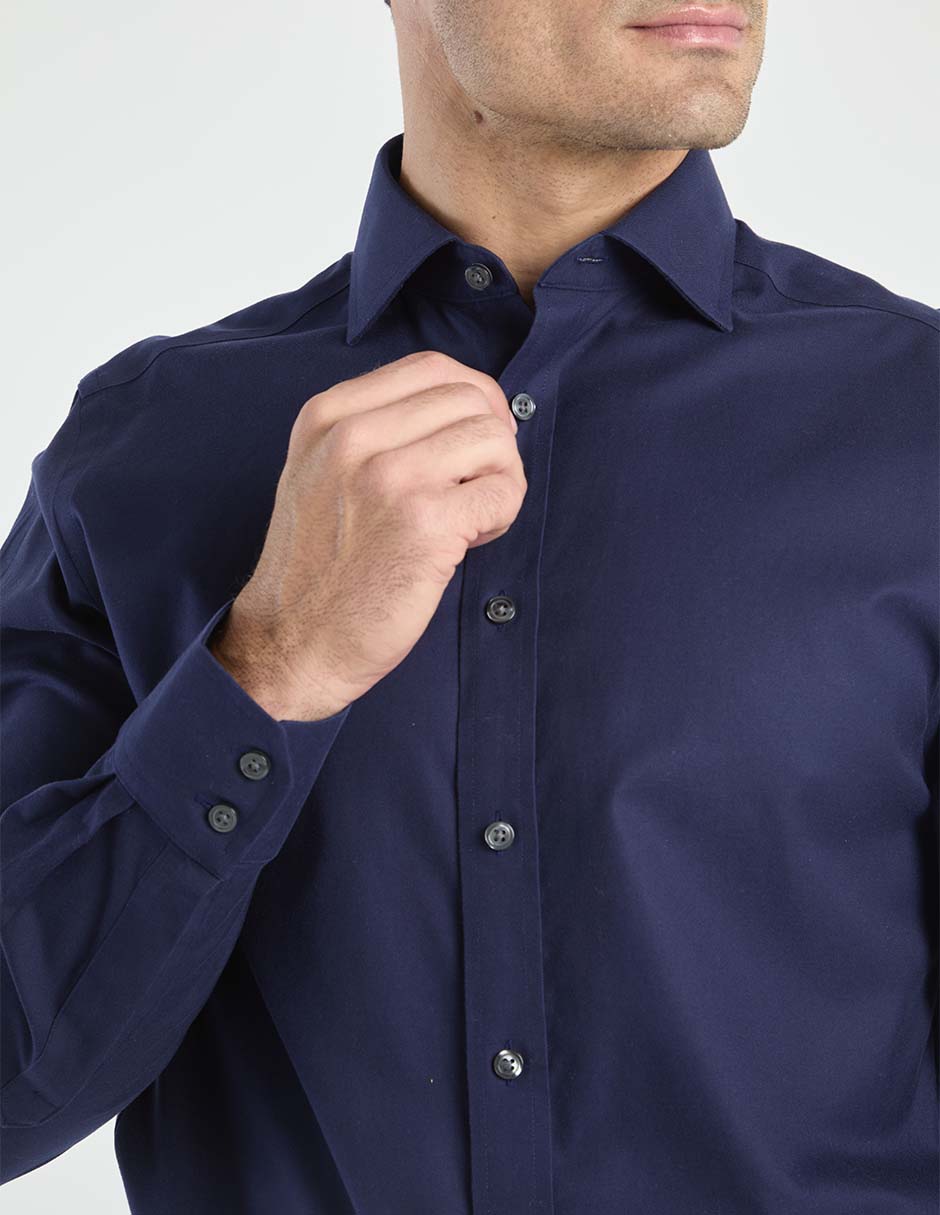 Camisa de vestir de algodón manga larga para hombre 2