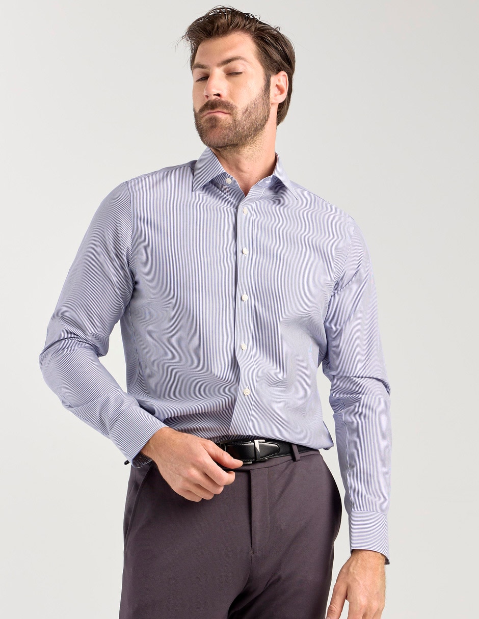 Camisa de vestir de algodón manga larga para hombre Camisa de vestir de algodón manga larga para hombre