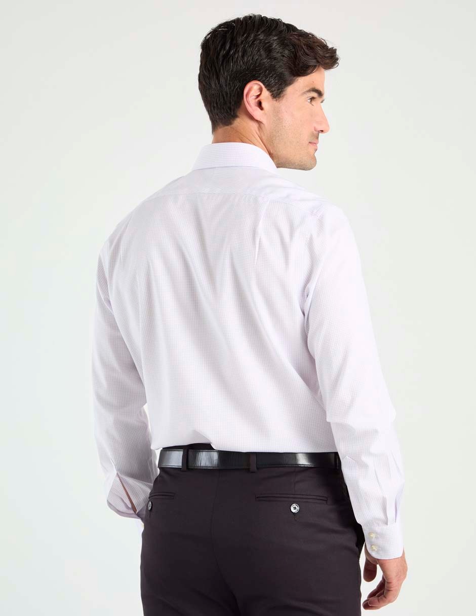 Camisa de vestir de algodón manga larga para hombre