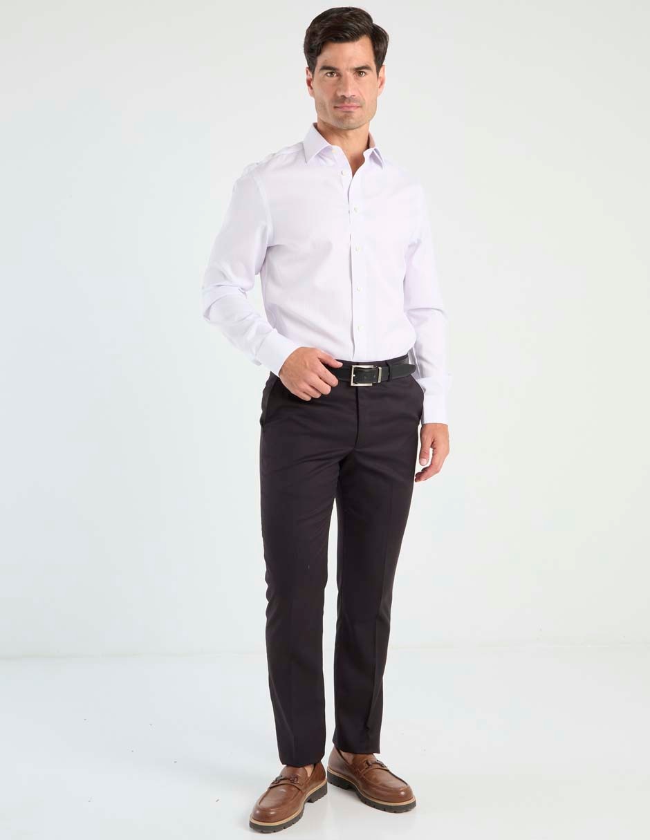 Camisa de vestir de algodón manga larga para hombre