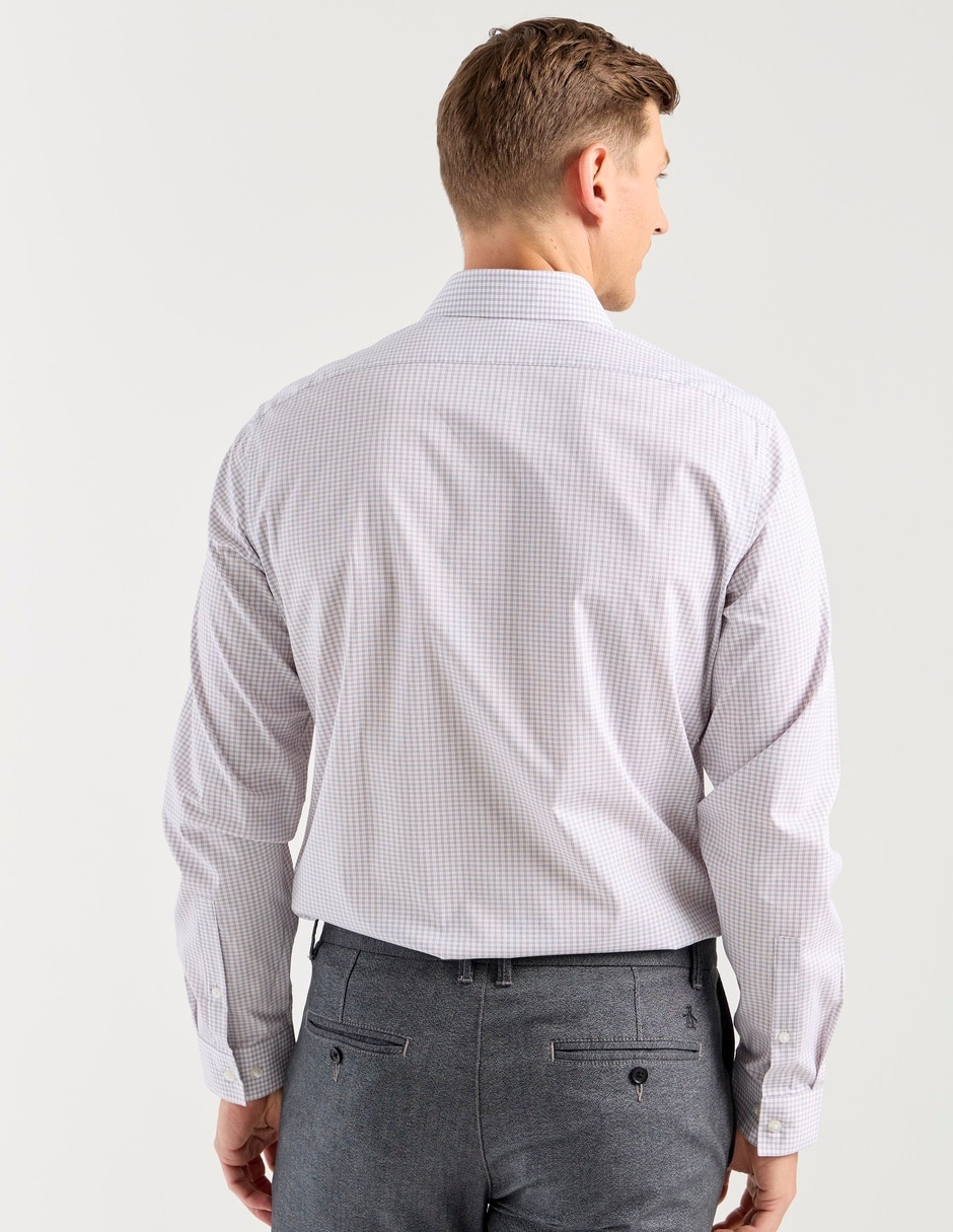 Camisa de vestir de algodón manga larga para hombre 4