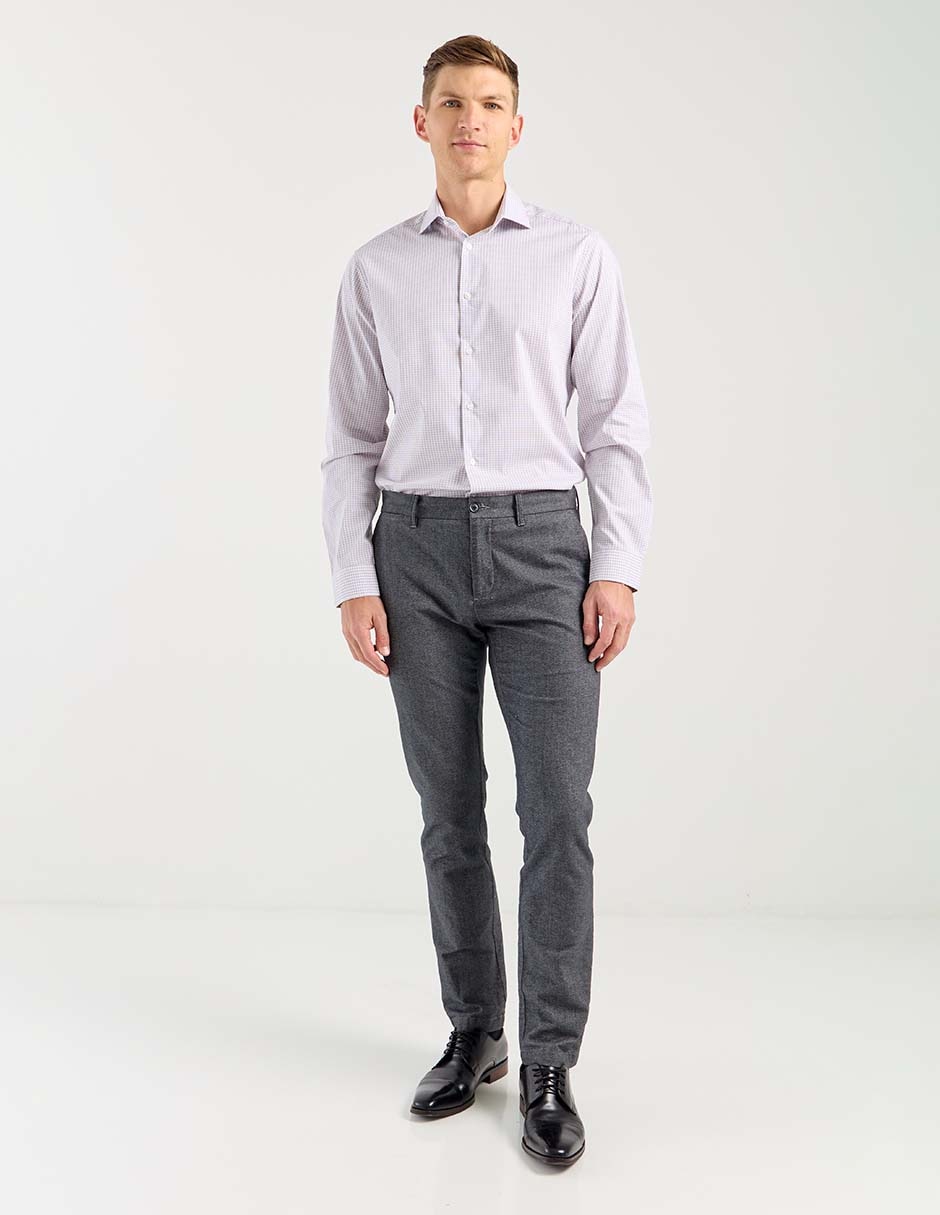 Camisa de vestir de algodón manga larga para hombre 3