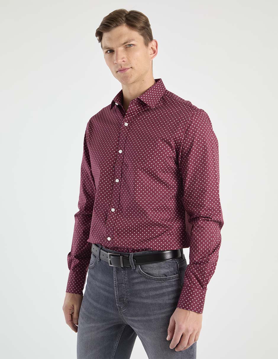 Camisa formal de algodón manga larga para hombre Camisa formal de algodón manga larga para hombre