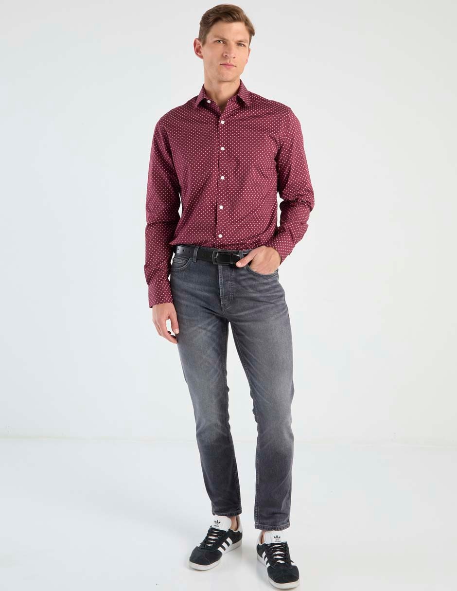 Camisa formal de algodón manga larga para hombre 3