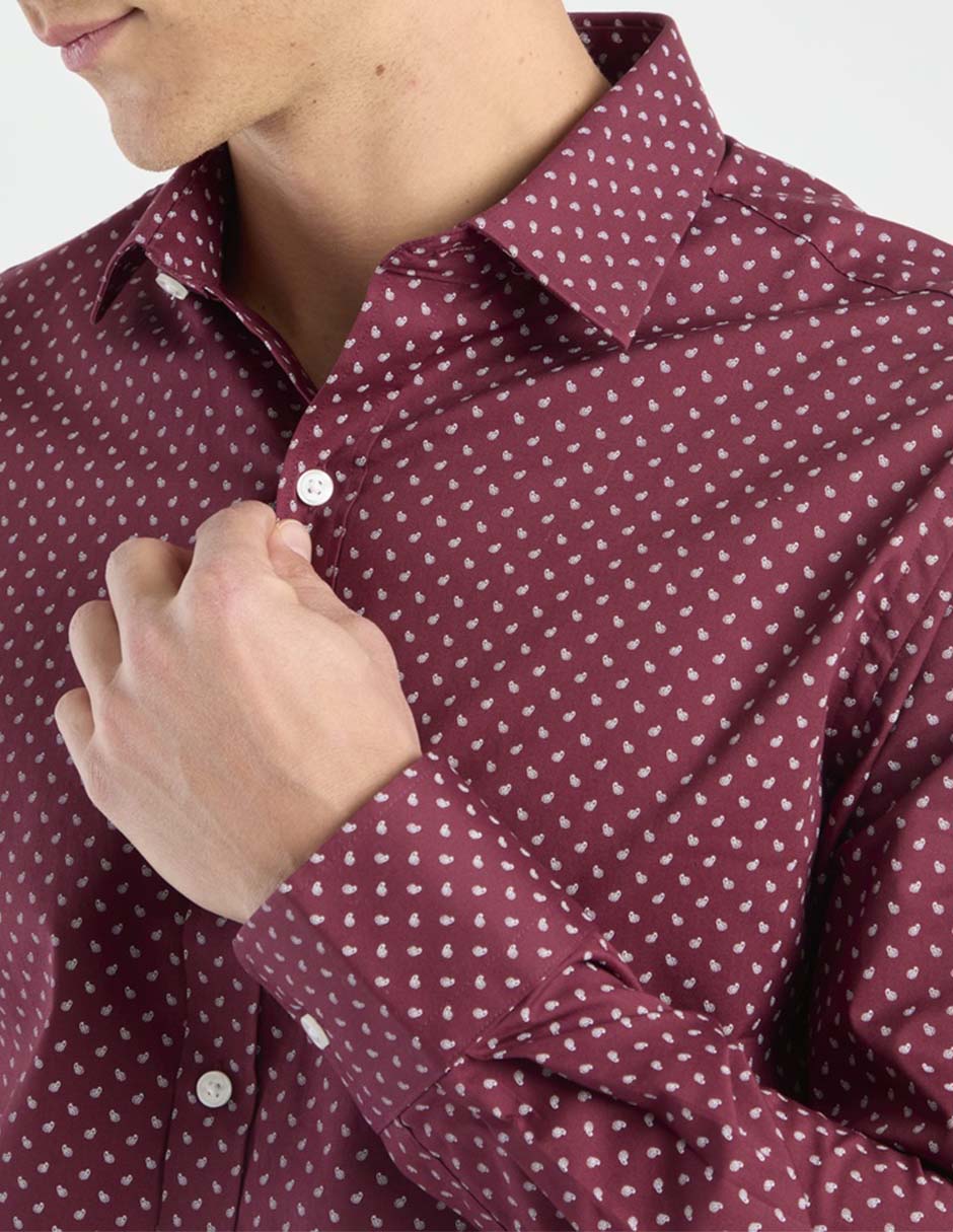 Camisa formal de algodón manga larga para hombre 2