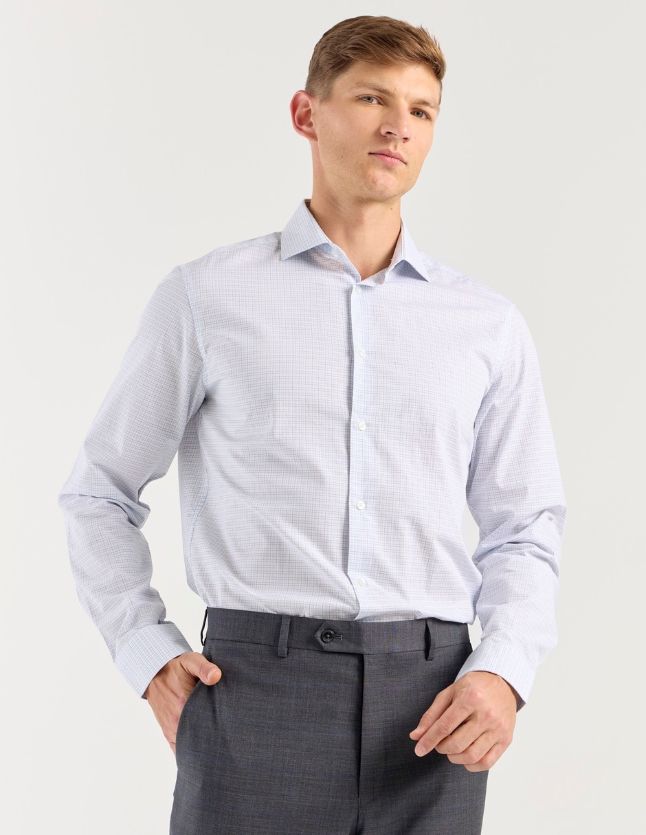 Camisa de vestir de algodón manga larga para hombre Camisa de vestir de algodón manga larga para hombre