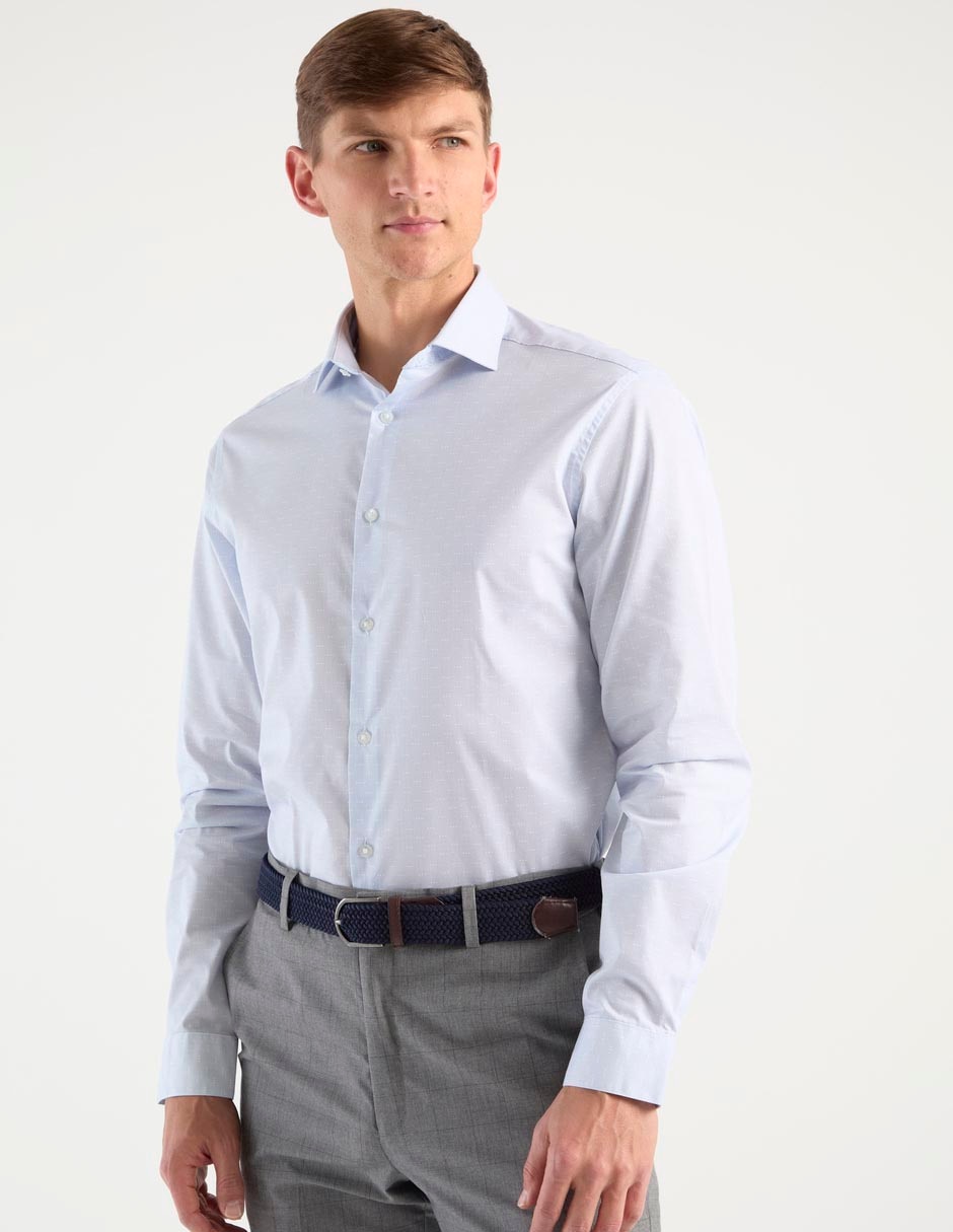 Camisa formal de algodón manga larga para hombre Camisa formal de algodón manga larga para hombre