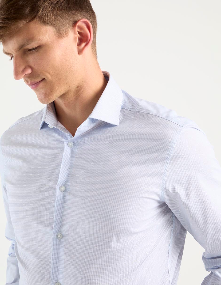Camisa formal de algodón manga larga para hombre 2
