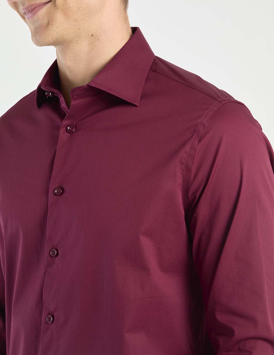 Camisa business casual de algodón manga larga para hombre 7