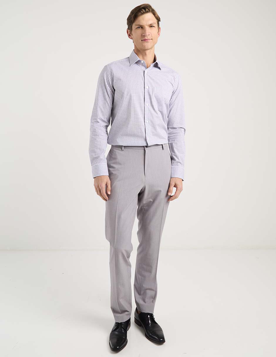 Camisa formal de algodón manga larga para hombre 4
