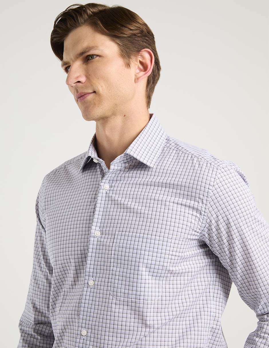 Camisa formal de algodón manga larga para hombre 3