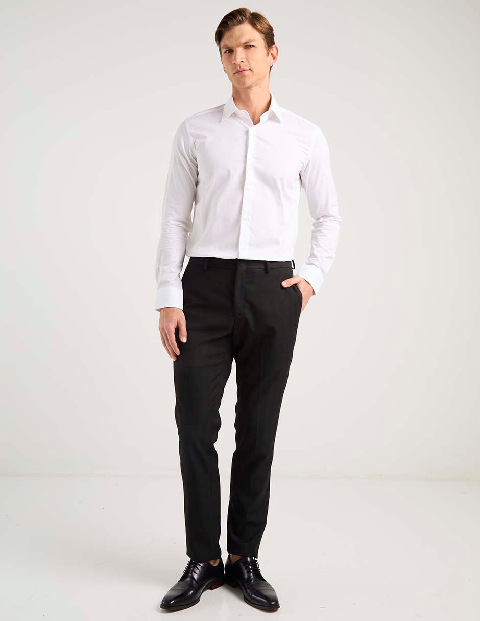 Camisa de vestir de algodón manga larga para hombre 3