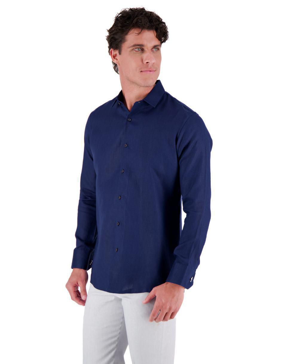 Camisa formal manga larga para hombre