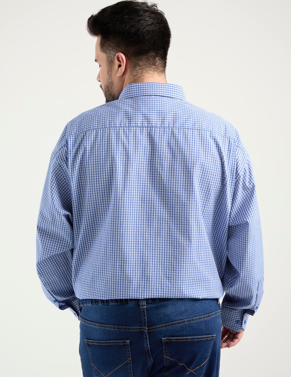 Camisa de vestir de algodón manga larga para hombre 5