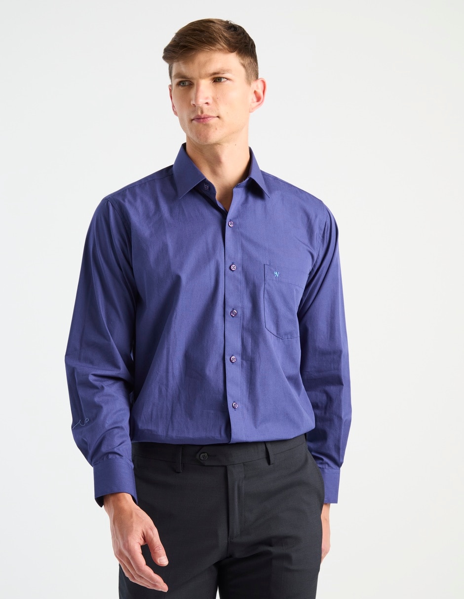 Camisa formal manga larga para hombre