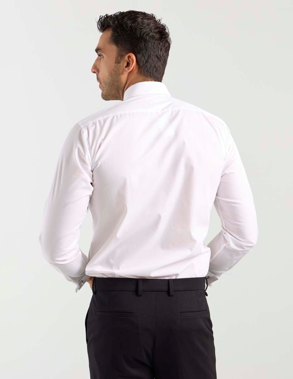 Camisa de vestir de algodón manga larga para hombre 5