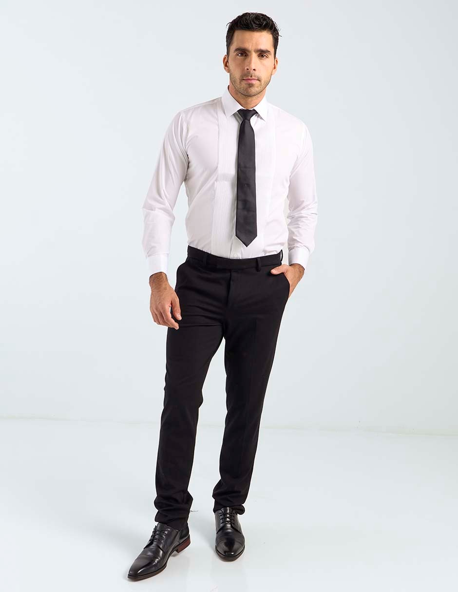 Camisa de vestir de algodón manga larga para hombre