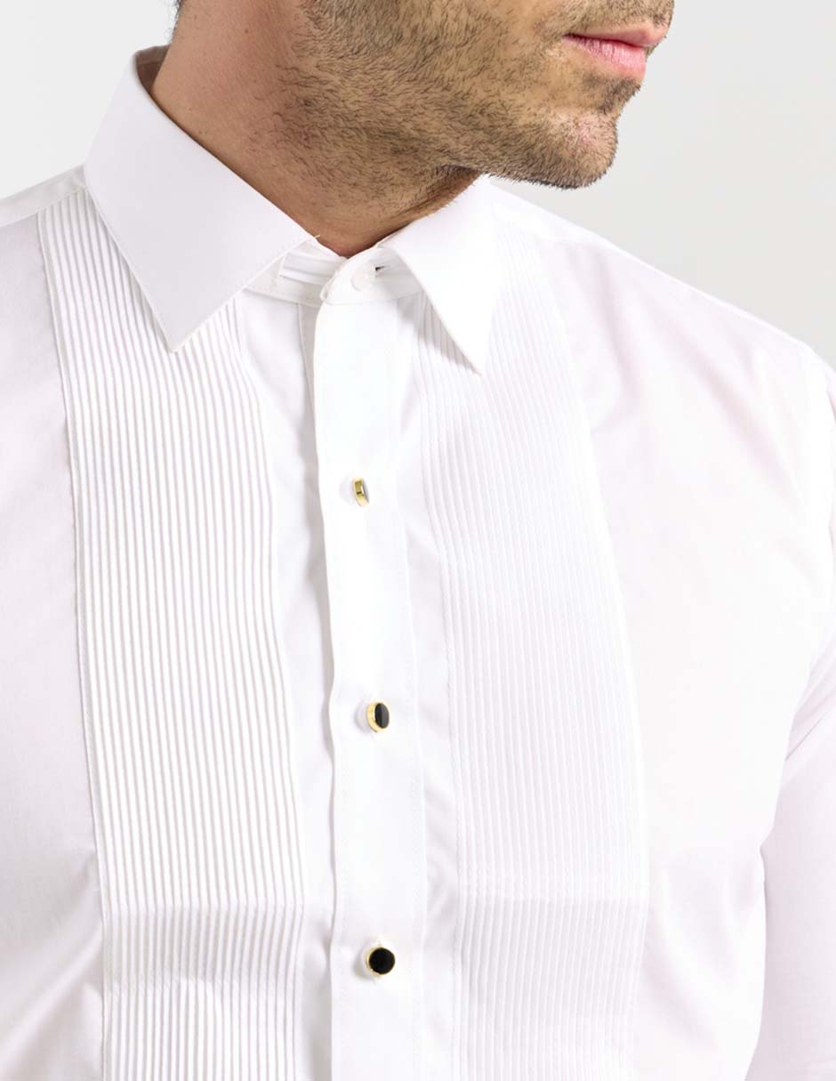 Camisa de vestir de algodón manga larga para hombre