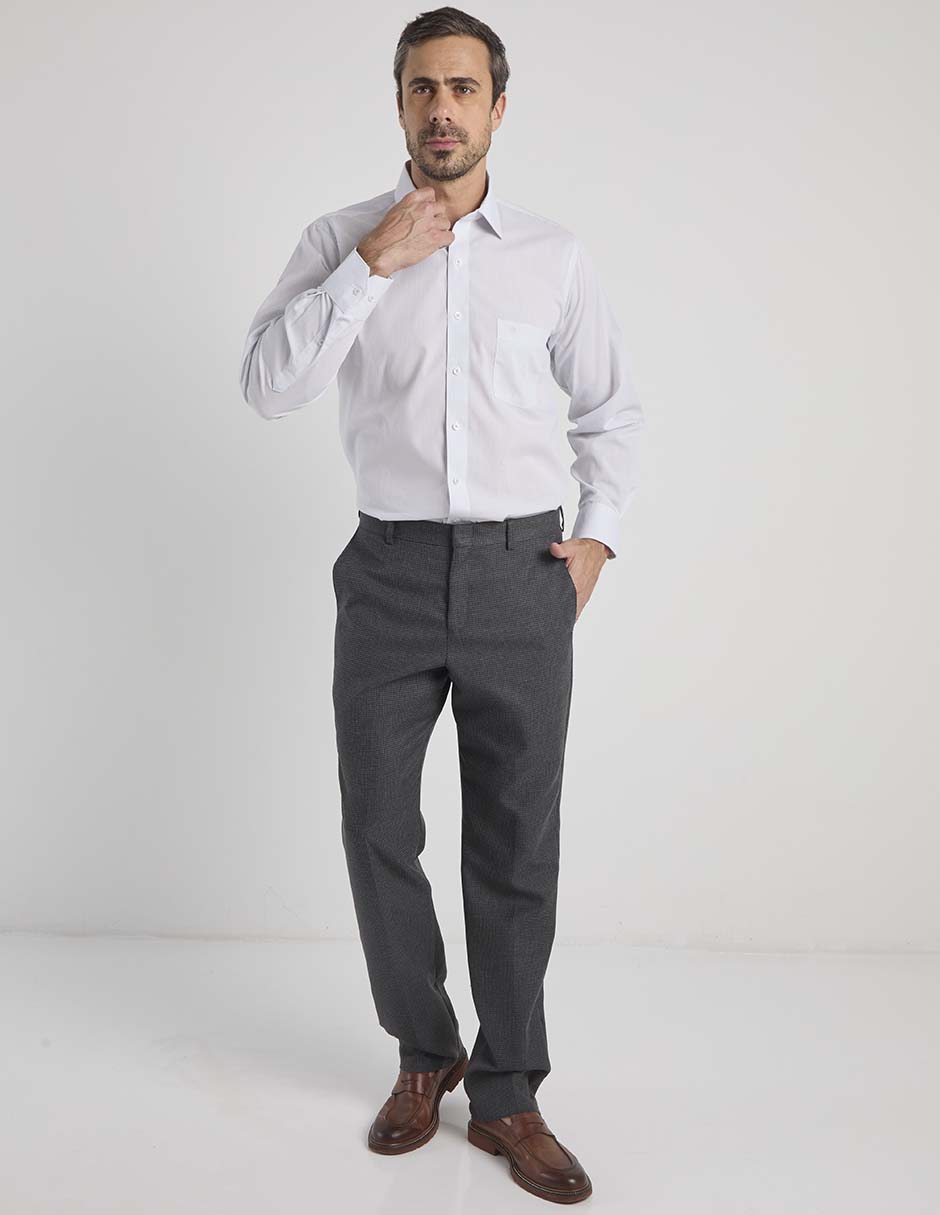 Camisa formal manga larga para hombre 4