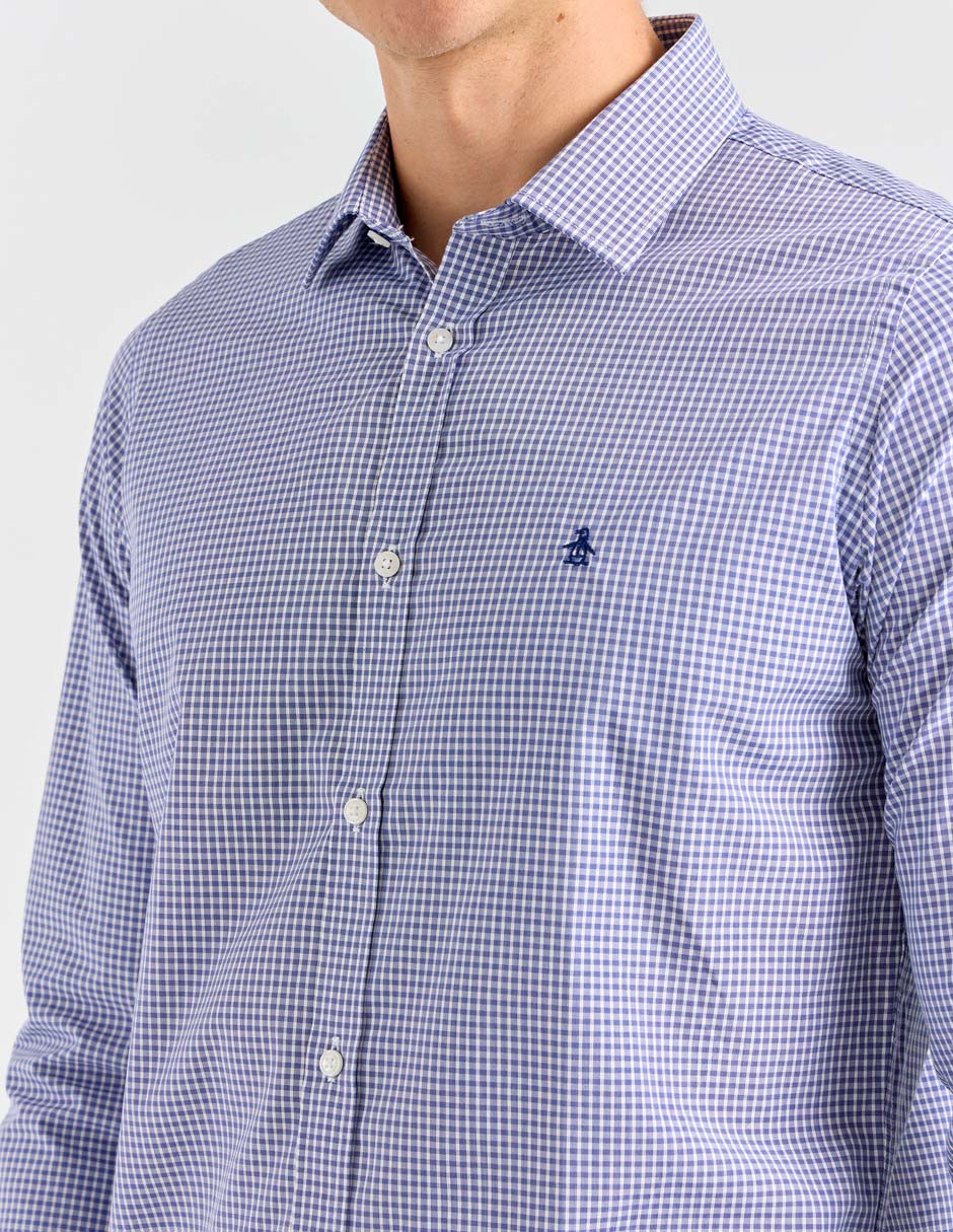 Camisa formal manga larga para hombre