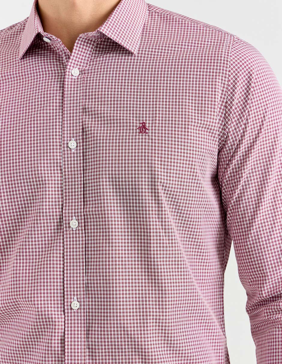 Camisa formal manga larga para hombre