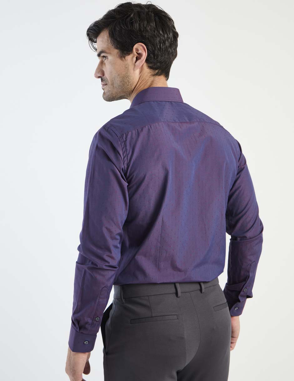 Camisa de vestir de algodón manga larga para hombre 4