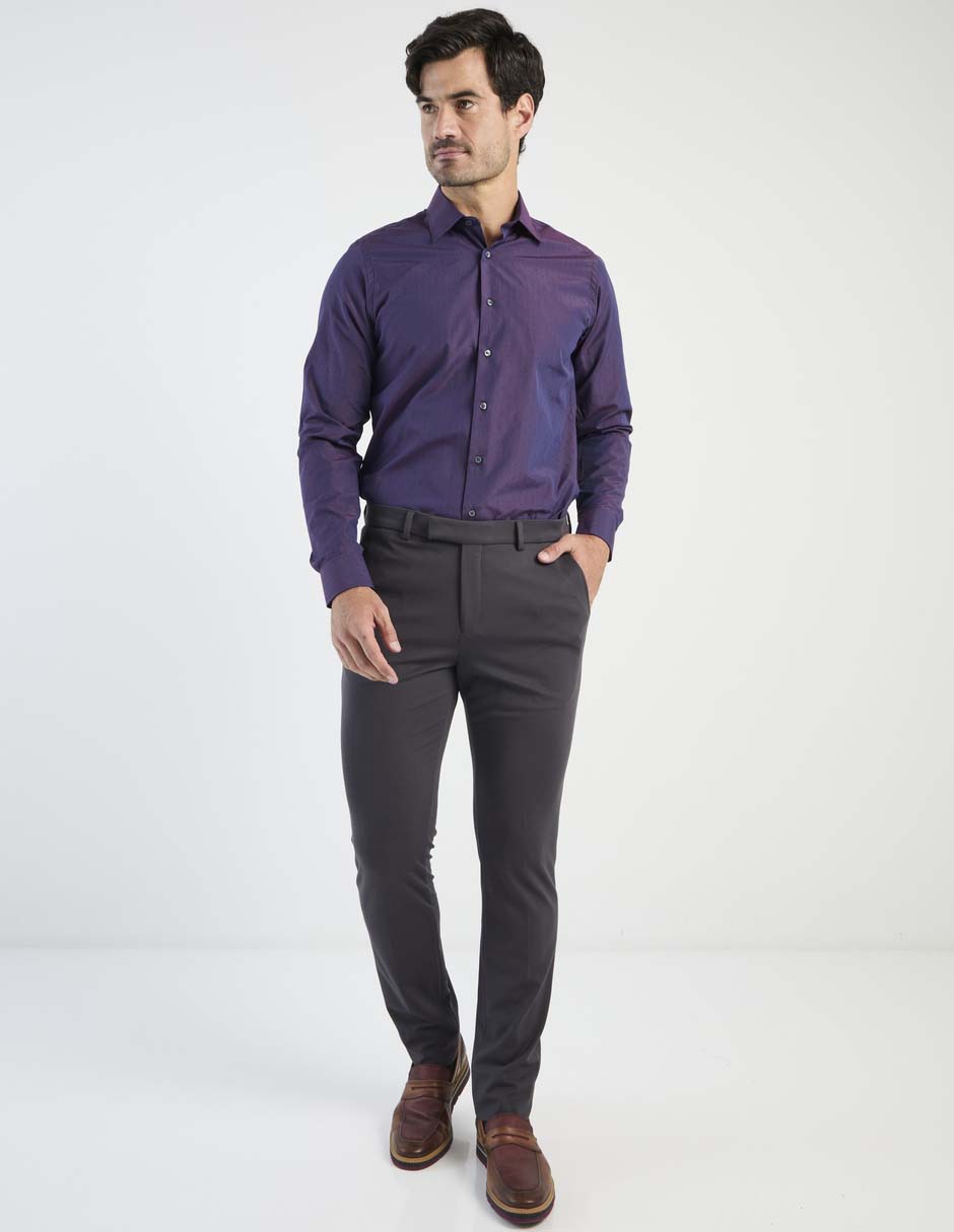 Camisa de vestir de algodón manga larga para hombre 3