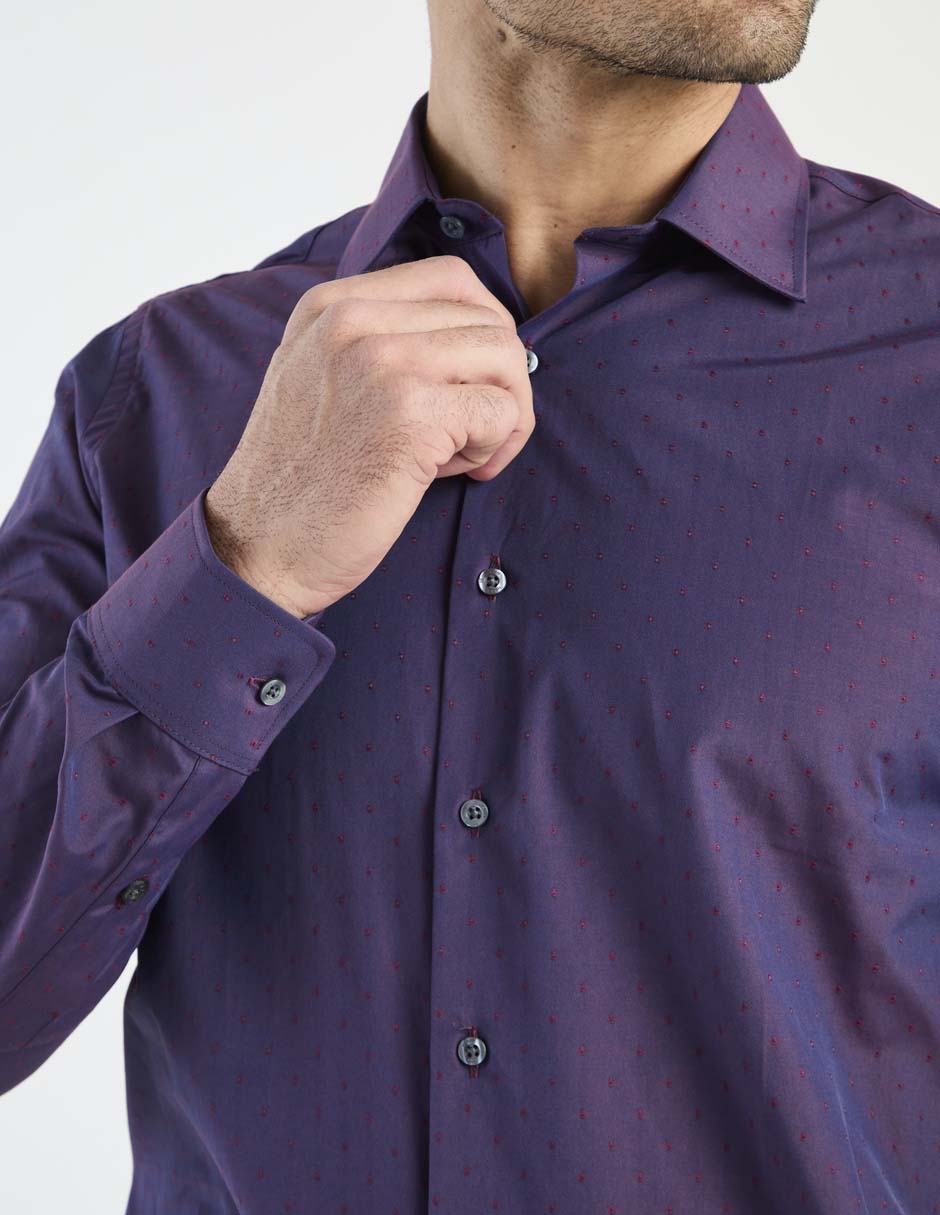 Camisa de vestir de algodón manga larga para hombre 2