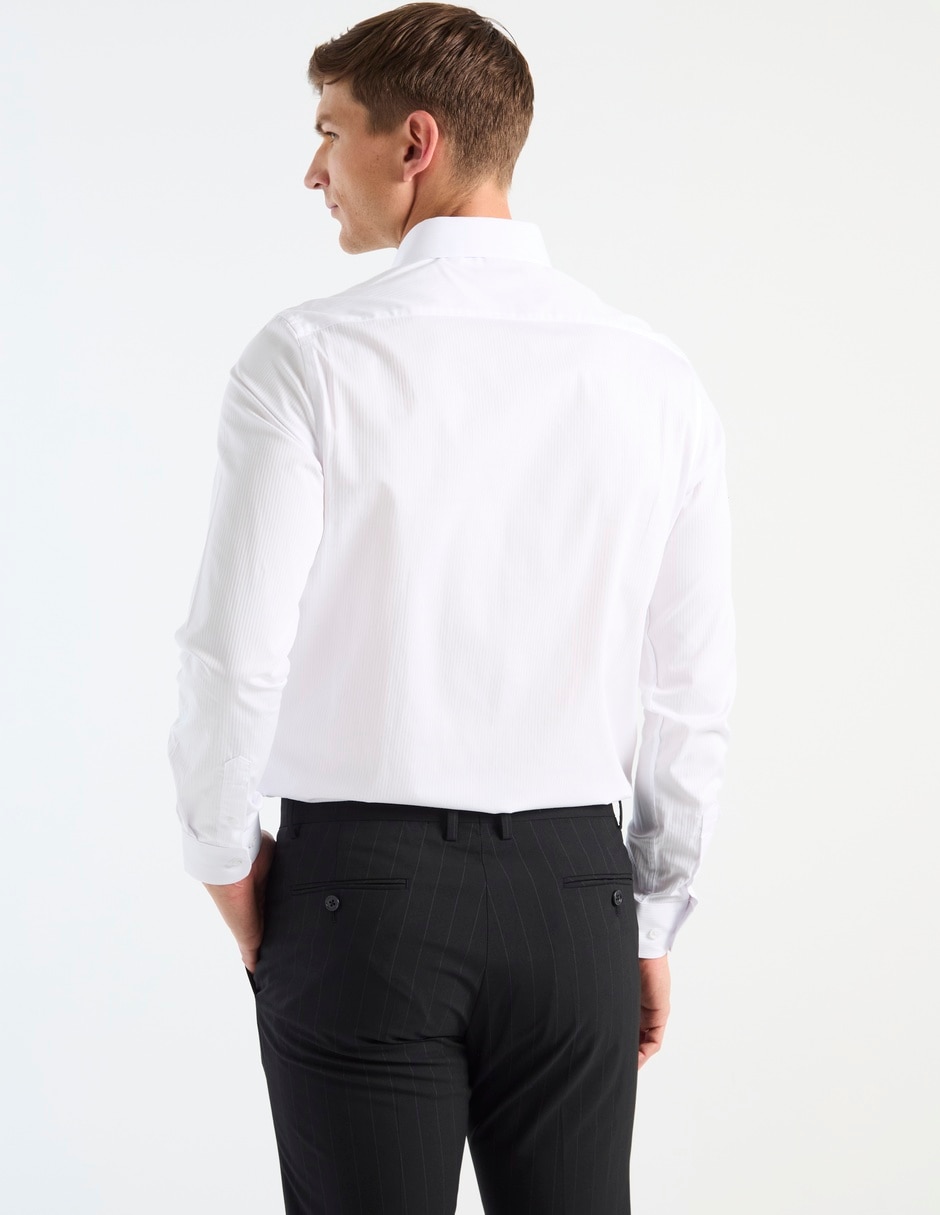 Camisa de vestir Zanetti de algodón manga larga para hombre