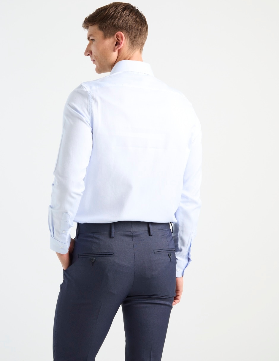 Camisa de vestir de algodón manga larga para hombre 5