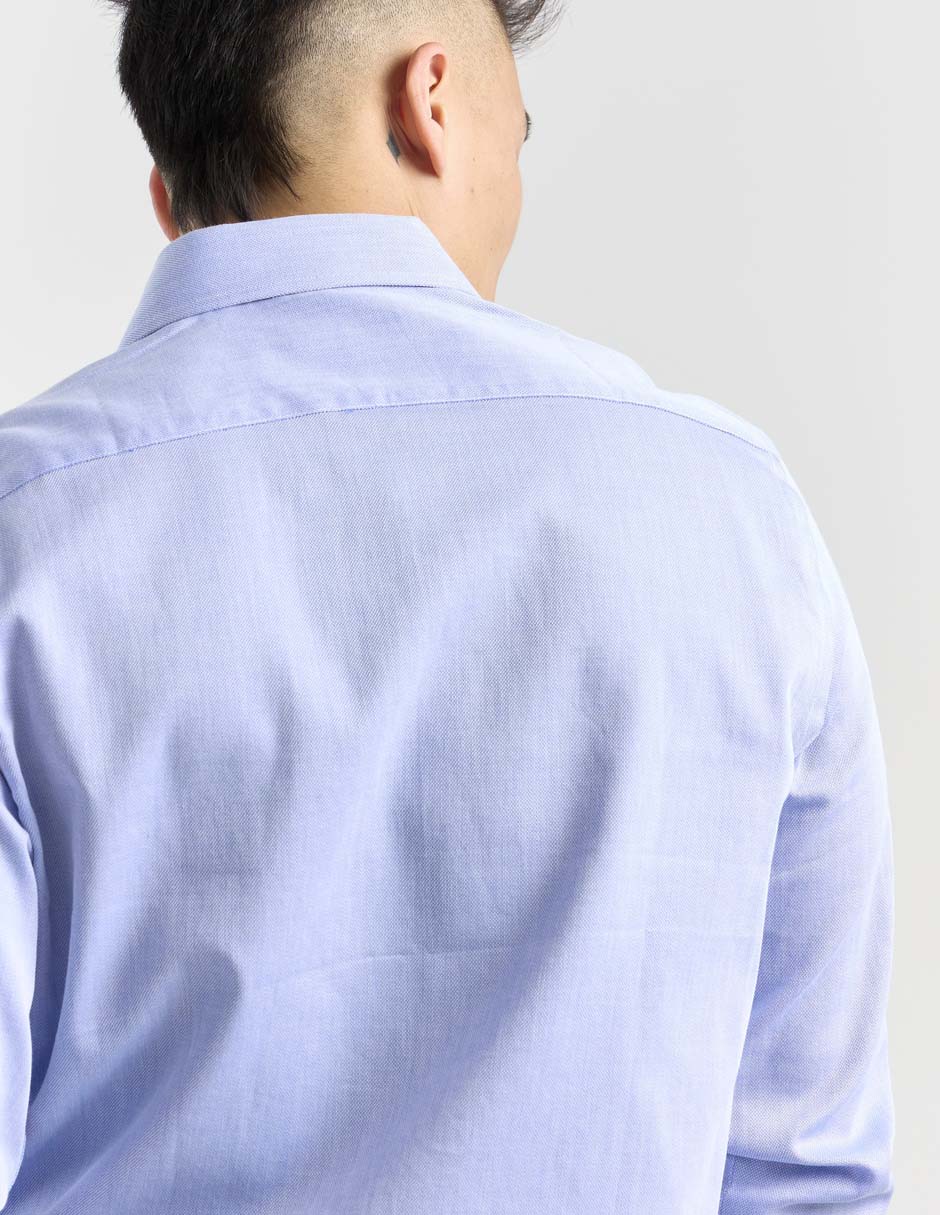 Camisa business casual de algodón manga larga para hombre 10